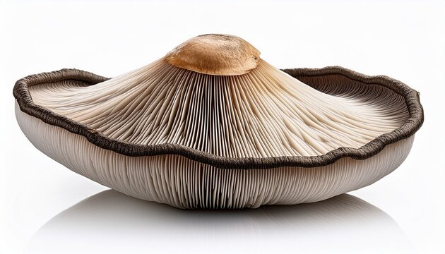 shaggy ink cap mushroom isolated on white background