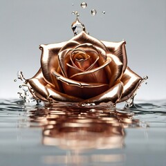 rose petals in water