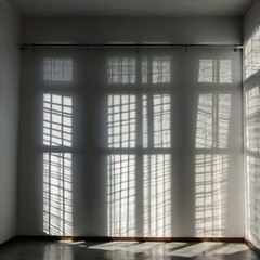 empty room with window shade of light