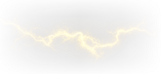 Thunderstorm Lightning Bolt PNG Golden Electric Flash Strike Transparent Overlay PNG