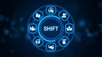 SHIFT concept for business transformation on a digital screen
