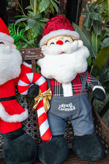 cute Christmas Santa Claus at vertical composition