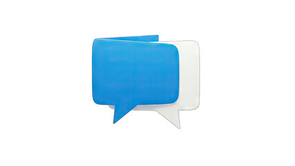 Fototapeta premium 3D Speech Bubbles Over White Background