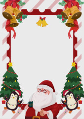 christmas card with christmas tree Background