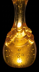 Craft Functional Honey: Glimmering Golden Elixir with Bubbles