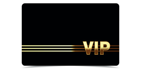VIP gold card. Luxury texture template design. Vip ticket on black background for invitation, club, award, casino, certificate. Golden exclusive premium card.