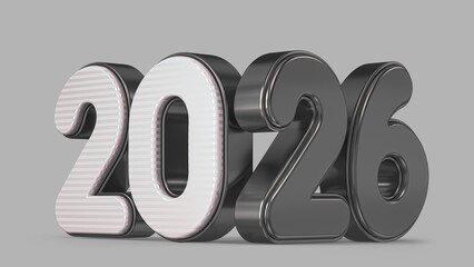 2026 Modern 3D New Year 