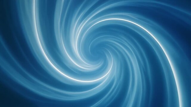 glacier blue gradients swirl inward forming a spiral, spiral expands outward slowly