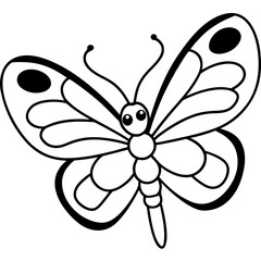 black and white butterfly