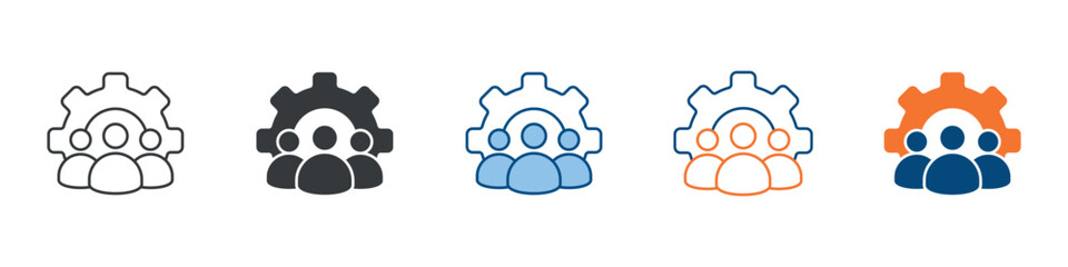 Management Icon Set Multiple Style Collection 