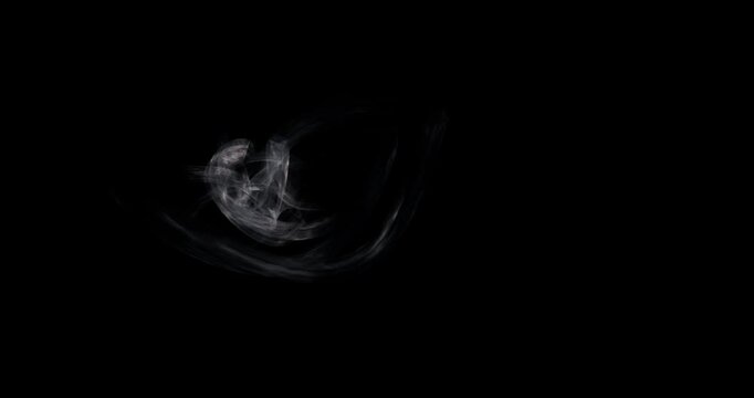 wind swirl effect on black background