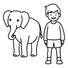 elephant and boy
