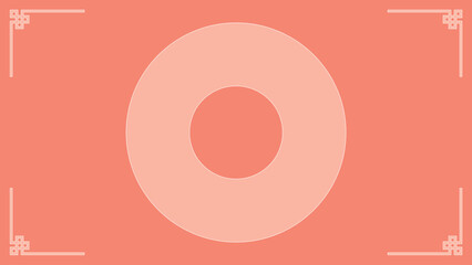 Chinese-inspired ornamental circle frame 