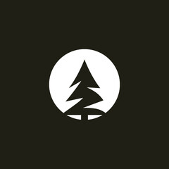 Fototapeta premium pine tree, icon, symbol, abstract, minimalist, natural, idea, concept, template, leaf, landscape, outdoor, simple, home, corporate, company