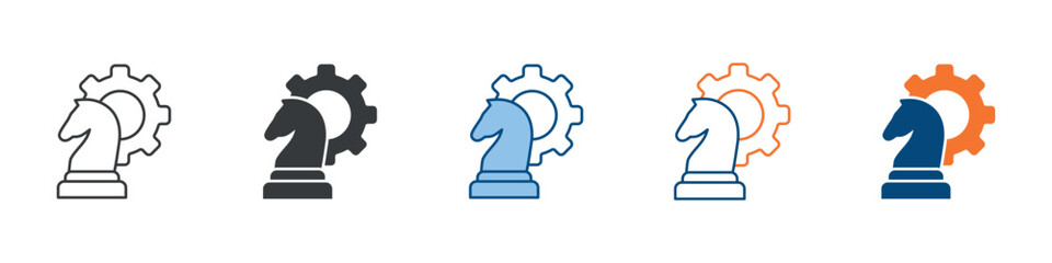 Strategy Icon Set Multiple Style Collection 