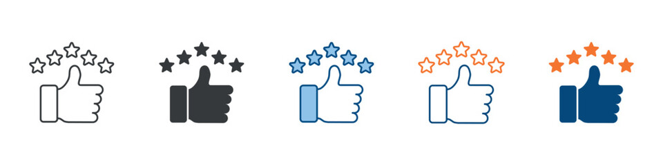 Satisfaction Icon Set Multiple Style Collection 