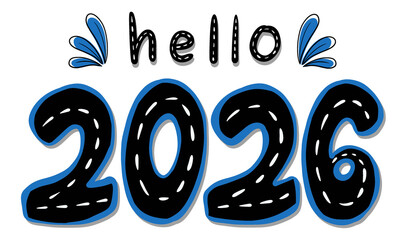 Happy new year 2026  text design