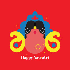 Indian cultural Navratri vector design for festive promotions.
