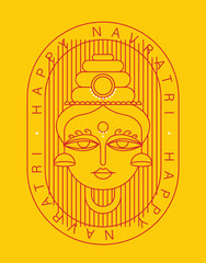 Navratri religious vector illustration for Indian festival themes