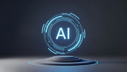 Ai Circular Holographic Glyph