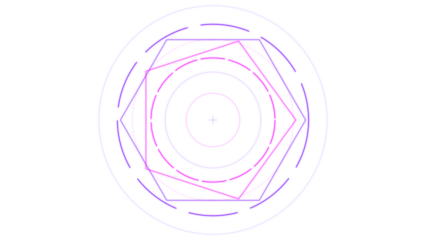 Futuristic HUD Neon Glowing Element Target Reticle Design Digital Interface Graphic Display