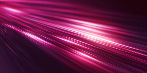 Brilliant magenta streaks of light move dynamically across a dark background.