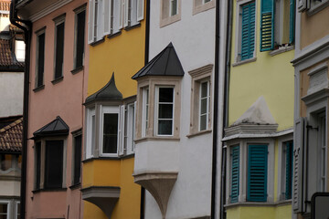 bressanone medieval village in south tyrol old buildings detail
