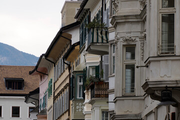 bressanone medieval village in south tyrol old buildings detail