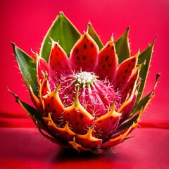 dragon fruit isolated on white background