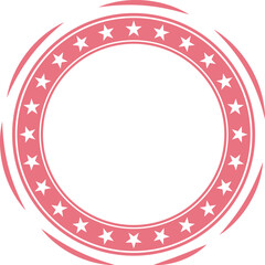 Pink Starburst Circle Stamp eps vector file