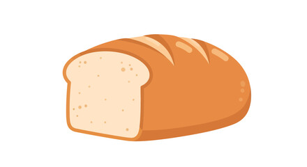 Cartoon depiction of a loaf bread showcasing its textured crust and soft crumb detail