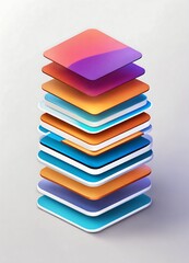 stack of colorful books