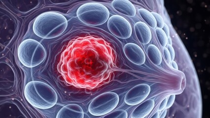 Microscopic View of Breast Cancer Cells tumor malignant