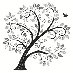 Obraz premium Elegant swirling tree