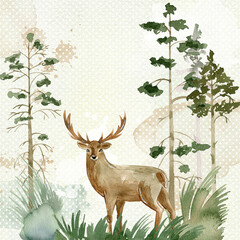Watercolor forest.