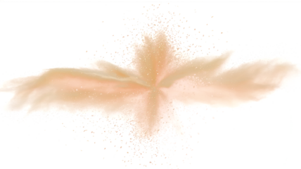 Png Orange Powder Burst on White – Abstract Energy Explosion and Particle Motion Art