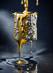 glass of cola with ice