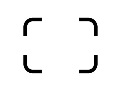 Picture frame symbol, phono frame box illustration