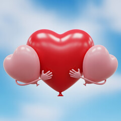 Cute Romantic Kiss and Hug Art