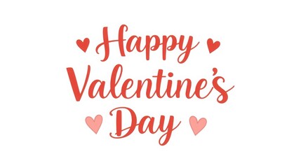 Cute and playful happy valentines day text in a gigapixel standard red and pink heart design