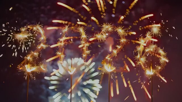 new year's celabration with fireworks