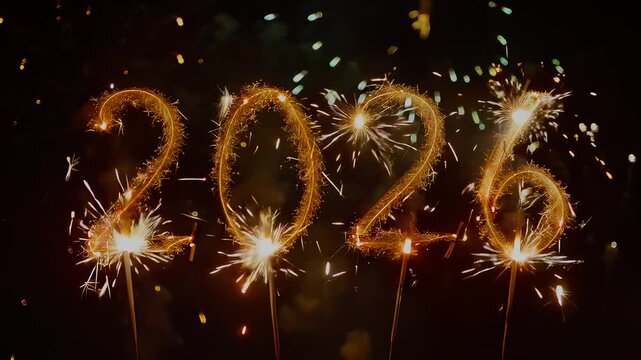 new year's celabration with fireworks