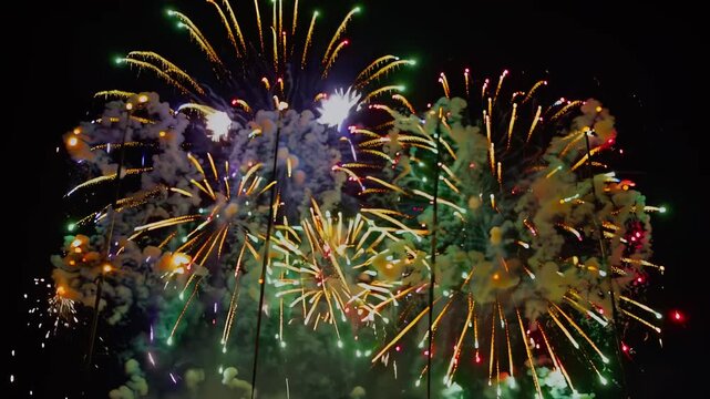 new year's celabration with fireworks