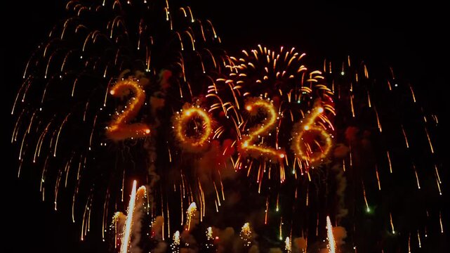 new year's celabration with fireworks