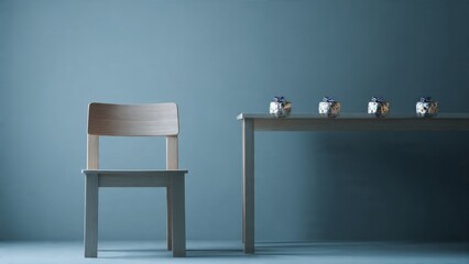 Candles Decorate Small Table Next to Chair in Minimalist Room

Candles, table, chair, minimalist, room, interior, design, decoration, wood, white, grey, blue, modern, simple, elegant, home, furniture,