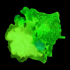 Bright painted green and yellow watercolor texture. Hand drawn background