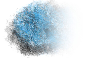Blue Powder Texture – Granular Pigment or Mineral Sample Spread on Gray Surface for Abstract Art and Scientific Use