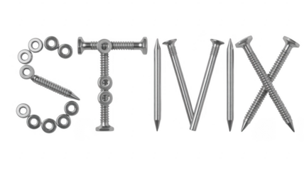 Metal screws and nails hardware fasteners isolated on a transparent background