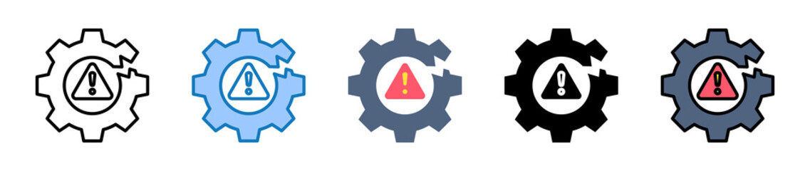 Disruption multiple style icons set design vector illustration. 