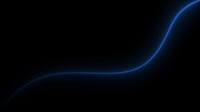 Abstract glowing neon lines waving copy space. Abstract equalizer background. blue neon line animation
